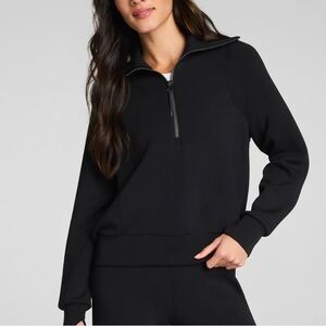 Spanx AirEssentials Half Zip | Black | Medium Size